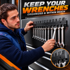 Metal Wrench Storage Rack | Professional Organization in Seconds — Holds 18 Wrenches Securely