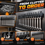 Metal Wrench Storage Rack | Professional Organization in Seconds — Holds 18 Wrenches Securely