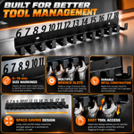 Metal Wrench Storage Rack | Professional Organization in Seconds — Holds 18 Wrenches Securely