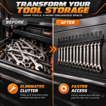 Metal Wrench Storage Rack | Professional Organization in Seconds — Holds 18 Wrenches Securely