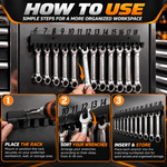Metal Wrench Storage Rack | Professional Organization in Seconds — Holds 18 Wrenches Securely