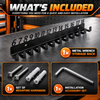 Metal Wrench Storage Rack | Professional Organization in Seconds — Holds 18 Wrenches Securely