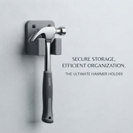 Wall Mounted Hammer Holder | Quick Access in Seconds — Durable Single-Tool Storage