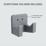 Wall Mounted Hammer Holder | Quick Access in Seconds — Durable Single-Tool Storage